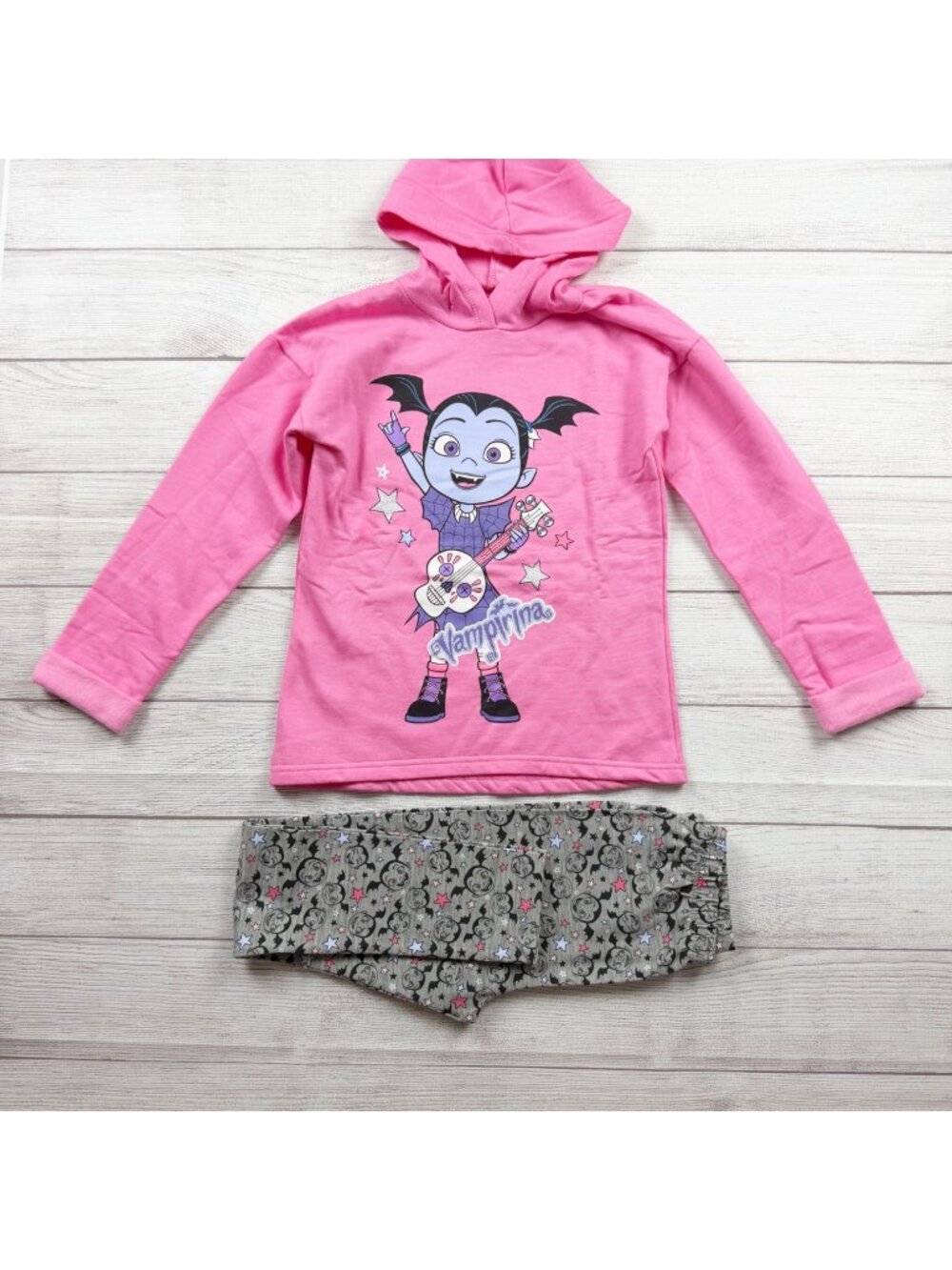 Disney Junior Vampirina Girls Hoodie Printed Legging Outfit Set 7-8